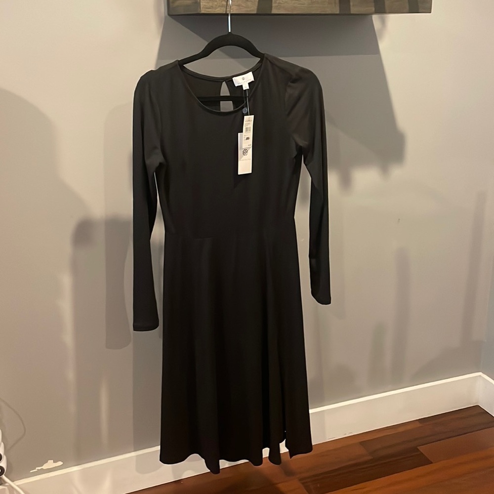 Black light long sleeves dress